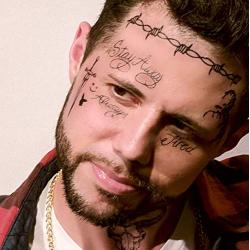 Post Malone Face Tattoo Set | Temporary Tattoos | Halloween Costume | Skin Safe | 16 Tattoos Total