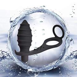 Bhihfe Shirt Ädùlt products An-al Sexiro toys Male Pröštátê Māssāgèr Ãnál P-Ḕnǐs Ring Silicone Vībráting Bǚtt Plug C&õck Ring Ãnál Sexiro Toy for Men,Ãnál Vibrâtōr