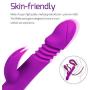 Lergo Heating Rabbit Vibrator Massager For Women, 7 Frequency, Thrusting Rotating Waterproof Handheld Massage Wand, Wireless USB Rechargeable Sex Toy For Adult Female, 9 Inch