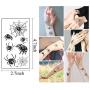 AYRXG 10Sets Halloween Spider Tattoo Halloween Temporary Face Tattoos Stickers Durable Waterproof Creepy Fancy Costume Party Spider Web Stickers