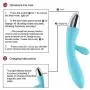 Useful Strongest Computer Compact Silent Force-Vibrator USB Cable 10 Speeds Modes Rechargeable Waterproof Design for Patio,Bedroom, Garden, Gate, Yard, Parties, Wedding Gift (Blue)