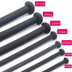 SENZHU Silicone Urethral Sounds Mushroom Head Black 35cm Super Long Chastity Urethral Dilators Urethral Sounds Penis Plug Stretching with Different Size (7Pcs)