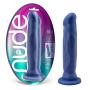 8" Realistic Sensa Feel Dual Density Dildo - Platinum Silicone - Long Veined Cock Dong - Suction Cup Harness Compatible - Sex Toy for Women - Sex Toy for Adults (Indigo)