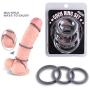 Silicone Cock Ring Penis Ring for Men Stronger Erections, Super Soft Dick Loops Set for Couples Lover Extra Stimulation Sex Toy Sexual Gift (3 in 1 - Grey)