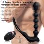 Anal Vibrator with Penis Ring Male Sex Toys with 10 Frequency Wireless Remote Control Prostate Massager Butt Plug Adult Toys for Men Women and Couples (Black)