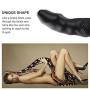 Liquid Silicone Dildo with Suction Cup for Hands-free Play,UTIMI Realistic Snake Head Dong Animal Dildo Black,1 Water-Based Lube,7.1 Inch