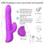 Maison-Market G-Spot Vibrator Massager with Thrusting 0.78 inches Max, Heating Function Swing Dildo for Clitoris Stimulation, USB Rechargeable Waterproof with 10 Vibration Modes Dual Motor for Women