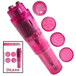 Pink B.O.B.® Clit Vibrator - Pocket Rocket Sex Toy - 30 Day No-Risk Money-Back Guarantee Pink