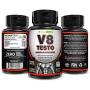 V8 Testo Muscle Builder Supplements – Natural Testosterone Booster, Athletes Energy, Bodybuilding Strength – High Potency Enhancement, Ultimate Recovery Amplifier, Stamina Fuel & Male Enhancer