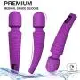 Cordless Waterproof Personal Wand Massager, OOPSIX Handheld Rechargeable Electric Massagers for Body Massage Neck and Back Muscle Recovery(Purple) Cordless Waterproof Personal Wand Massager, OOPSIX Handheld Rechargeable Electric Massagers for Body Massage Neck and Back Muscle Recovery(Purple)