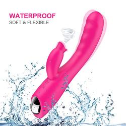 Soft Wireless 30-Speed Waterproof Dual Motor USB Cable Rechargeable Cordless Silent Good Helper in Life Sports Equipment Suction Handheld -Rose Red