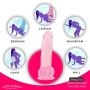 MXJYB 7inch Realistic Soft-Ďîldɔ Massager for Women Wife - Waterproof - Strong Suction Cup MXJYB (Color : Pink)