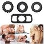 Penis Ring Set for Couples Sex, PALOQUETH Cock Rings Set Sex Toy for Men with Premium Stretchy Silicone for Longer Harder Stronger Erection (1 Pkg / 4 Rings)