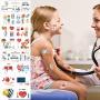 Konsait 200pcs Hospital Theme Temporary Tattoos, Ambulance Doctor Nurse Theme Fake Waterproof Tattoos for Kids Birthday Party Favor Boys Girls Cosplay Accessories School Education Theme Gift Reward