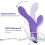 G-Spot Rabbit Vibrator with Lifelike Ridges for Women Clitoral Stimulation | Lyps Holly - Waterproof Silicone Dildo Clit Dual Stimulator with Multiple Speeds & 10 Powerful Vibration Patterns
