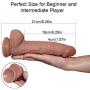 LFLZCP 8.26 inch Soft and Bendable Hands-Free PVC Wand Female Relaxation Toy - Brown