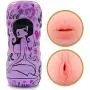 SHEQU Male Masturbation Cup - Virgin Pussy and Oral 2-in-1 Masturbator Silicone Adult Sex Toy for Oral Sex and Vaginal Sex (Miyas Pussy and Oral)