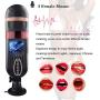 WeDol Male Masturbator Electric Automatic Heating Masturbation Cup with 10 Powerful Thrusting Modes 10 Massage Patterns 10 Speed Frequency & 4 Female Moans 3D Realistic Vagina