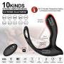 Heating Wireless Remote Male Prostate Massager 10 Frequencies Vibrator 3-in-1 with Penis Ring and Ball Loop, 2 Intense Motors Rechargeable Anal Sex Toys Waterproof G-Spot Butt Plug for Women Couples