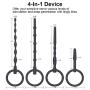 Utimi Urethral Sounds 4 Pcs Set Silicone Plug Beads Urethral with Different Size