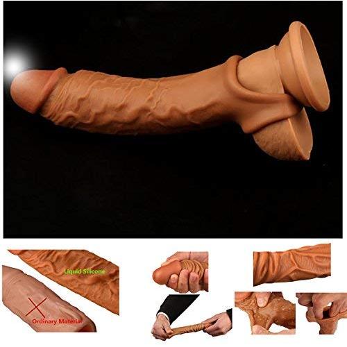 Extender Enlarger Extension Sheath Elastic Long Lasting Time Size Sleeve Stamina Enhancer q22