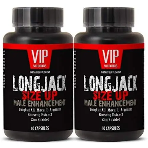 Natural male enchantment pills increase size and length - LONGJACK SIZE UP (MALE ENHANCEMENT FORMULA) - Tongkat ali long jack 120 capsules - 2 Bottles 120 Capsules