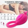 Dolphin Vibrating Penis Ring Rechargeable Silicone Cock Ring Stimulator for Male Longer Lasting Erections Sex Toys (Rose)