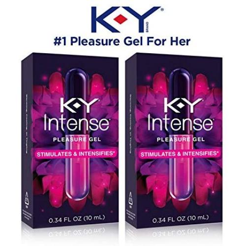 K-Y Intense Pleasure Gel Lubricant, 0.34 oz. (Pack of 2)