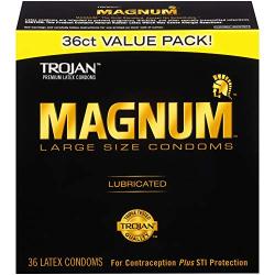 Trojan Magnum Lubricated Latex Large Size Condoms