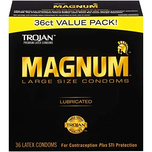 Trojan Magnum Lubricated Latex Large Size Condoms Trojan Magnum Lubricated Latex Large Size Condoms