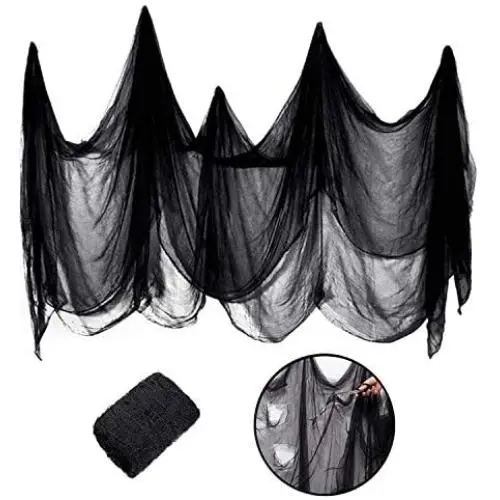 LessMo Halloween Creepy Cloth, 79x198 inch Spooky Fabric Gauze, Stretchy, Giant, for Haunted House, Outdoor, Yard, Home Halloween Party, Doorways Entryways Windows Decor, Black LessMo Halloween Creepy Cloth, 79x198 inch Spooky Fabric Gauze, Stretchy, Giant, for Haunted House, Outdoor, Yard, Home Halloween Party, Doorways Entryways Windows Decor, Black