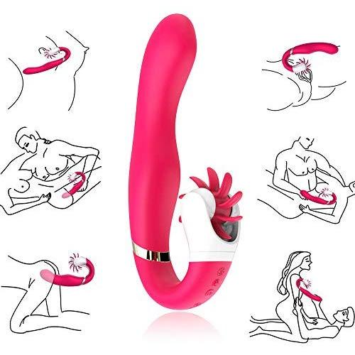 WeDol Women Wand Massager Waterproof Powerful Rabbit Vibra Stimulator for Couples, rosa