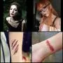 10pcs Horror Realistic Fake Bloody Wound Stitch Scar Scab Waterproof Temporary Tattoo Sticker Halloween Masquerade Prank Makeup Props (10)