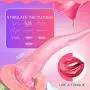 Clitoral Vibrator,Feelingirl 2 in 1 Tongue Vibrator and Vibrating Penis Ring with 10 Powerful Vibration Frequencies.USB Rechargeable Nipple Clitoris Stimulator Adult Oral Sex Toys for Couples and Wome
