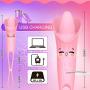 Clitoral Vibrator,Feelingirl 2 in 1 Tongue Vibrator and Vibrating Penis Ring with 10 Powerful Vibration Frequencies.USB Rechargeable Nipple Clitoris Stimulator Adult Oral Sex Toys for Couples and Wome