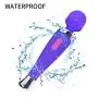 Portable Cordless Wand Massager, Waterproof and Rechargeable Multi-Function Massager,8 Kinds of Powerful Frequency 20 Modes, Muscle Relaxation Body Treatment（Purple）