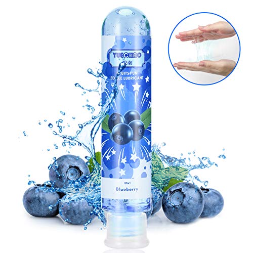 Personal Lubricant, 100% Natural Water Based Lubricant Portable Lubricant Safe and Non-Stick Suitable for Men Ladies and Couples 80ML / 2.78 Oz Bottle (Blueberry)