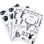 Leoars Face Temporary Tattoos, Face Neck Hands Arm Tattoos Sticker, Fake Tattoos for Adults Men Women Girls Kids Halloween Parties,4-Sheet Leoars Face Temporary Tattoos, Face Neck Hands Arm Tattoos Sticker, Fake Tattoos for Adults Men Women Girls Kids Halloween Parties,4-Sheet