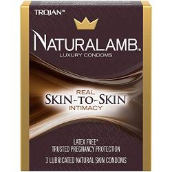 Trojan NaturaLamb Latex Free Luxury Condoms, 3ct