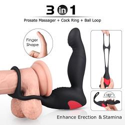 Rechargeable Vibrating Stimulator Plug 12 Stimulation Patterns, Male Postate Massager for Man Wireless Remote Control