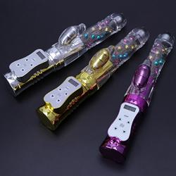 Rainly Purple Dual Motor Powerful Th-Rusting Ro-tating Body Tool for Lover