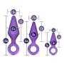 Anal Butt Plugs Training Kit- Three Sizes Starter Set - Anal Beginner Set - Platinum Silicone Buttplugs - Sex Toys for Women and Men - Sex Toys for Couples (Purple)