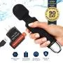 Personal Mini Wand Massager by Yarosi - Strongest Cordless Handheld Vibrating Power - Best Rated for Travel Gift - Magic Stress Away - Perfect Vibrate on Neck Back Foot Hand Pains and Sports Injury