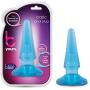 Beginner Pleasure Smooth Butt Plug - Anal Buttplug - Sex Toy for Women - Sex Toy for Men (Blue)