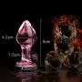 Winzfred 3PCS Crystal Glass Anâl Plug Six Toys G SPOtt-ERT-er Crystal Glass Anâl Plug Stīmulator for Couple