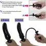 EXLATEX Adults Inflatable Pump Latex Solid Dildo with Plug Latex Masturbation (One size, Black) EXLATEX Adults Inflatable Pump Latex Solid Dildo with Plug Latex Masturbation (One size, Black)