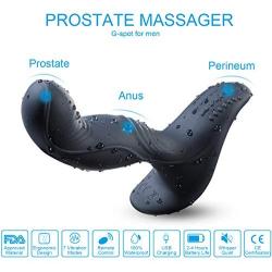 Anal Vibrator Sex Toys Remote Control 12 Powerful Vibrating Rechargeable Prostate Massager for Men Anals Plugs Adult Toys for Men Women and Couples (Black)