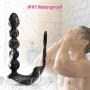 UTIMI Butt Plug with Penis Ring & Anal Bead Vibrator Prostate Massager, Ejaculation Enhancer Erection Prolonger, 3 Powerful Motors Built-in