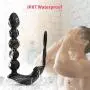 UTIMI Butt Plug with Penis Ring & Anal Bead Vibrator Prostate Massager, Ejaculation Enhancer Erection Prolonger, 3 Powerful Motors Built-in