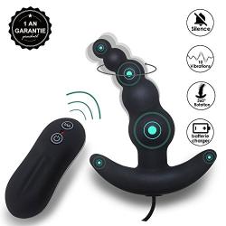 Zemalia Vibrating Anal Plug Prostate Massager Adult Sex Toys for Men Vibrators for Couples G-Spot Stimulator for Female Masturbation Discreet Package(Black)